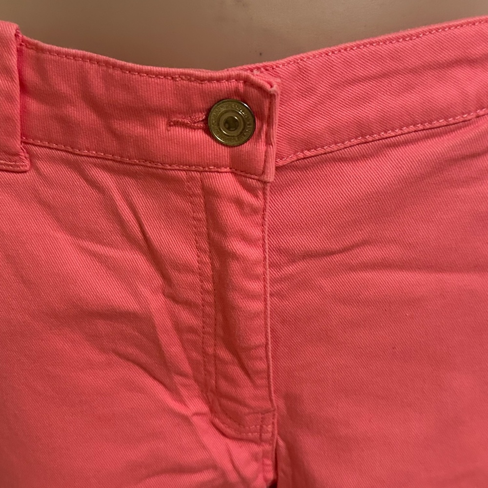 H&M Coral Pink Cropped Pants Size 14 | Stretch Cotton Ankle Length - Picture 3 of 5